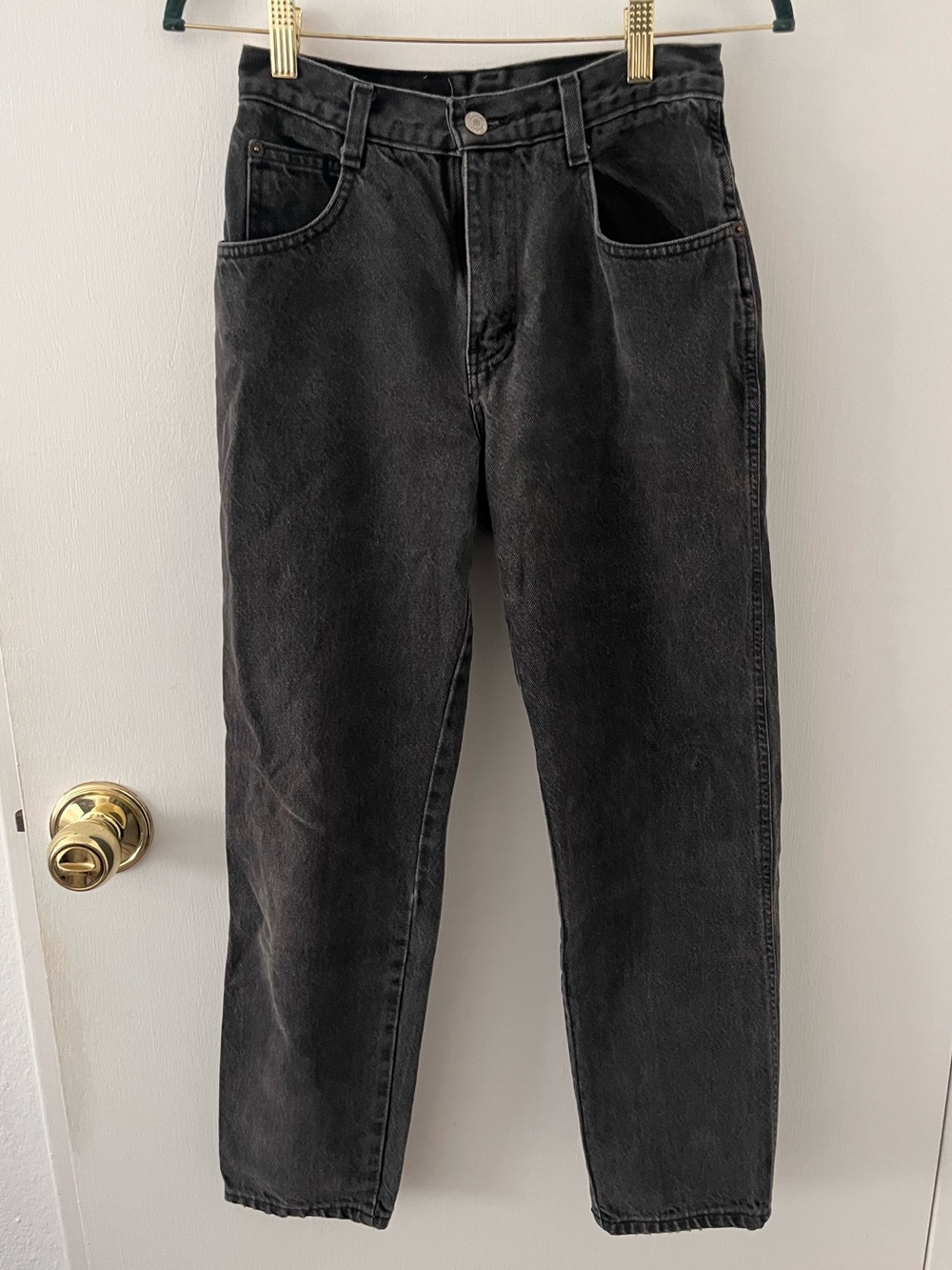 Vintage Gitano Black Jeans Straight Leg Size 6 Short